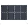 vidaXL Portail de jardin en acier 350 x 175 cm anthracite