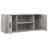 vidaXL Meuble TV Gris béton 100x35x40 cm Bois d'ingénierie