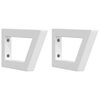 vidaXL Supports d'&eacute;tag&egrave;res pour lavabo 2 pcs blanc trap&egrave;ze acier