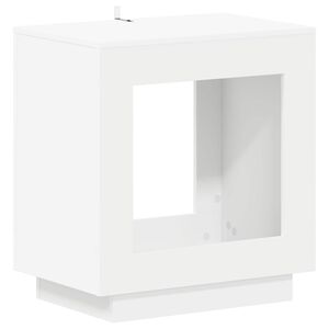 vidaXL Table d'appoint Blanc 60 x 40 x 65 cm Bois d'ing&eacute;nierie