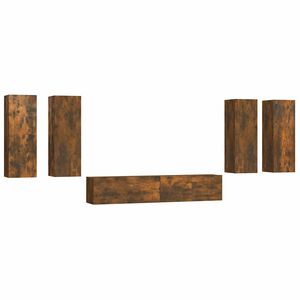 vidaXL Ensemble de meubles TV 6 pcs Ch&ecirc;ne fum&eacute; Bois d'ing&eacute;nierie