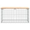 vidaXL Banc de jardin design de gabion 83x44x42 cm bois massif de pin