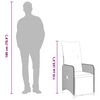 vidaXL Chaises inclinables de jardin lot de 2 et table résine tressée