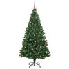vidaXL Sapin de No&euml;l artificiel Vert 210 cm PVC, Acier et Plastique