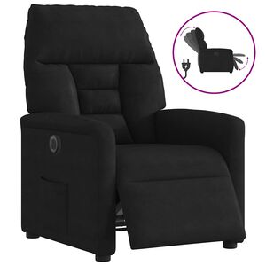 vidaXL Fauteuil inclinable &eacute;lectrique noir tissu microfibre