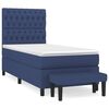 vidaXL Sommier &agrave; lattes de lit avec matelas Bleu 90x190 cm Tissu