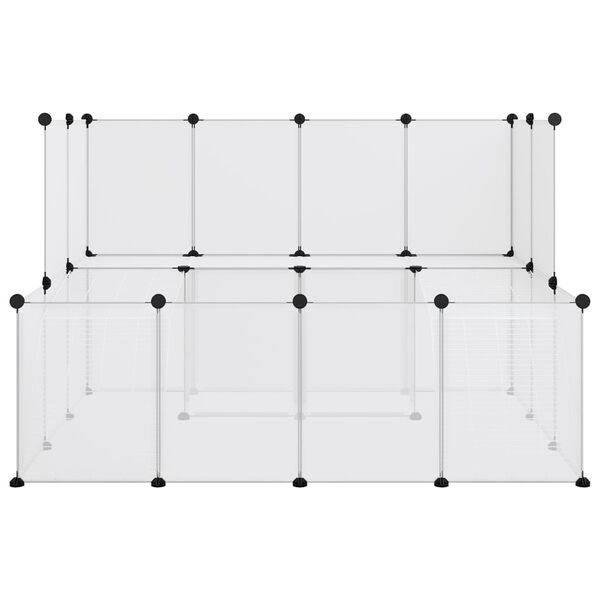 vidaXL Cage pour petits animaux Transparent 143x107x93 cm PP et Acier