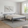 vidaXL Cadre de lit sans matelas gris bois de pin massif 120x200 cm