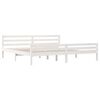 vidaXL Cadre de lit sans matelas blanc bois massif 200x200 cm