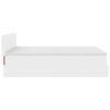vidaXL Lit ottoman avec matelas & LED blanc pur 140x190cm similicuir