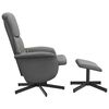 vidaXL Fauteuil de massage inclinable et repose-pieds gris fonc&eacute; tissu