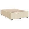 vidaXL Sommier &agrave; lattes de lit avec matelas Cr&egrave;me 140x200 cm Tissu