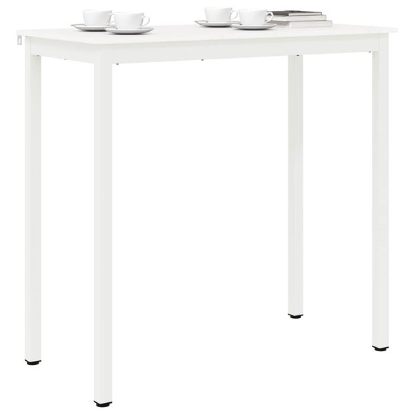 vidaXL Table de bar Blanc 110 x 55 x 105 cm Bois de pin massif