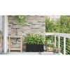 vidaXL Cache-pot de jardin 2 pcs Noir Acier