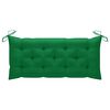 vidaXL Banc de jardin empilable et coussin 128,5cm Bois de teck massif