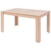 vidaXL Table et chaises 7 pcs Cuir synthétique Chêne Couleur crème