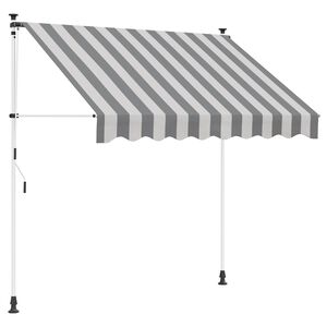 vidaXL Auvent r&eacute;tractable manuel Anthracite et blanc 100 cm