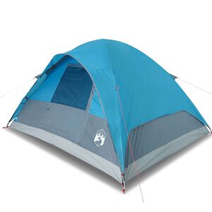 vidaXL Tente familiale &agrave; d&ocirc;me 6 personnes bleu imperm&eacute;able