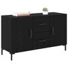 vidaXL Buffet Ch&ecirc;ne noir 100 x 36 x 60 cm Bois d'ing&eacute;nierie