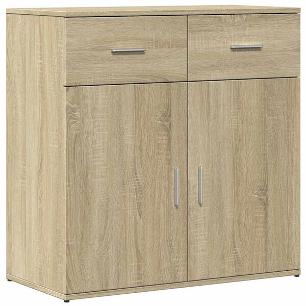 vidaXL Buffets 2 pcs ch&ecirc;ne sonoma 79x38x80 cm bois d'ing&eacute;nierie