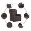 vidaXL Fauteuil inclinable Marron fonc&eacute; Tissu