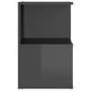 vidaXL Tables de chevet 2 pcs Gris brillant 35x35x55cm bois ing&eacute;nierie