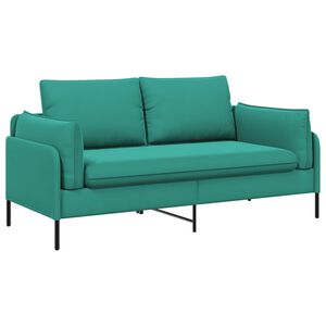 vidaXL Sofa 2 places 2 place Turquoise 188 x 81 x 89 cm Velours
