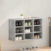 vidaXL Cabinet &agrave; chaussures avec &eacute;tag&egrave;re Gris b&eacute;ton 77,5 x 30 x 51 cm