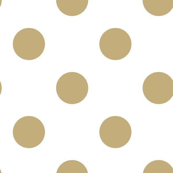 Kids at Home Papier peint Dotty Gold Blanc et dor&eacute; 100105