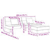vidaXL Canap&eacute;-lit &agrave; 2 places avec repose-pied noir velours