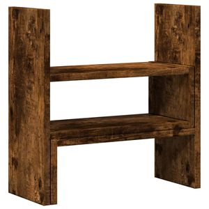 vidaXL Organisateur de bureau r&eacute;glable ch&ecirc;ne fum&eacute; bois d'ing&eacute;nierie