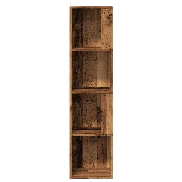 vidaXL Armoire d'angle vieux bois 33x33x132 cm bois d'ingénierie