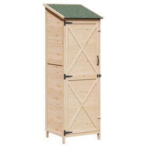 vidaXL Abri de jardin avec toit Naturel 59,5 x 56 x 176,5 cm