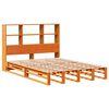 vidaXL Lit biblioth&egrave;que sans matelas cire marron 150x200cm bois massif