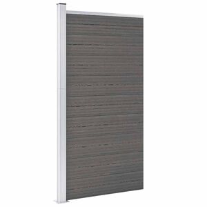 vidaXL Panneau de cl&ocirc;ture WPC 95x186 cm Gris