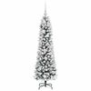 vidaXL Sapin de No&euml;l artificiel Blanc 120 cm PVC, m&eacute;tal et plastique