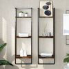 vidaXL Étagère murale 3 niveaux chêne fumé 30x25x100cm bois ingénierie
