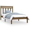 vidaXL Cadre de lit sans matelas marron miel 90x200 cm bois massif