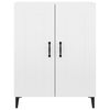 vidaXL Buffet Blanc brillant 69,5x34x90 cm Bois d'ing&eacute;nierie