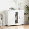 vidaXL Cabinet en Bois Blanc brillant 88,5 x 30,5 x 73 cm