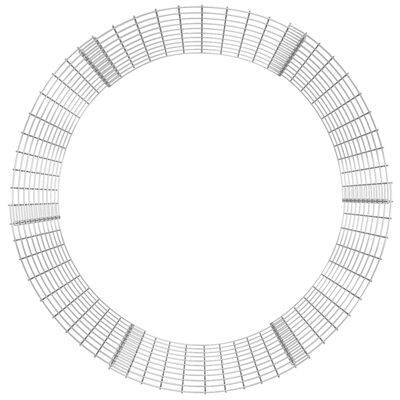 vidaXL Poteau à gabion circulaire Acier galvanisé Ø100x100 cm