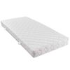 vidaXL Lit avec matelas Blanc Similicuir 140x200 cm