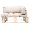 vidaXL Canap&eacute; de jardin palette avec coussins sable Pin&egrave;de
