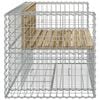 vidaXL Banc de jardin design gabion 143x71x65,5cm bois de pin imprégné