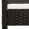 vidaXL Banc de jardin avec coussin noir 105 cm r&eacute;sine tress&eacute;e