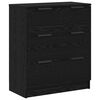 vidaXL Buffet 3 pcs Ch&ecirc;ne noir 181 x 30 x 70 cm Bois d'ing&eacute;nierie