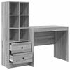 vidaXL Bureau avec tiroir 2 pcs Gris Sonoma