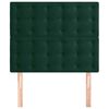 vidaXL T&ecirc;te de lit Vert fonc&eacute; 80x5x118/128 cm Velours