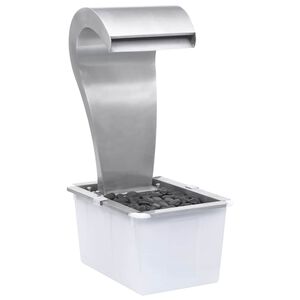 vidaXL Cascade de jardin Argent&eacute; 34x49x82 cm Acier inoxydable