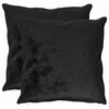 vidaXL Coussin de jet&eacute; 2 pc HEERLEN Noir 60 x 60 cm Flanelle